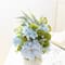 Glitzhome® 18" Blue Peony & Hydrangea with Ceramic Vase Centerpiece